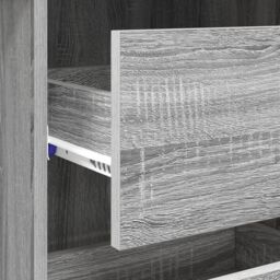 Berkfield Home Grey Writing Desk Grey Sonoma Engineered Wood Medium Storage - thumbnail 8