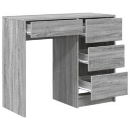 Berkfield Home Grey Writing Desk Grey Sonoma Engineered Wood Medium Storage - thumbnail 4