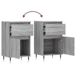 Berkfield Home Sideboard Grey Sonoma 40x35x70 cm Engineered Wood - Size: 40 x 35 x 70 cm - thumbnail 9
