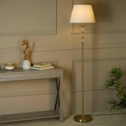 Lighting Collection Glass Balls Floor Lamp in Gold - thumbnail 1