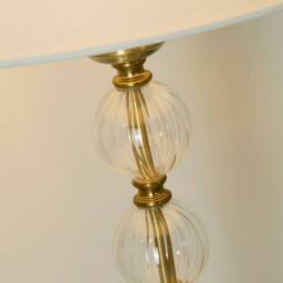 Lighting Collection Glass Balls Floor Lamp in Gold - thumbnail 4