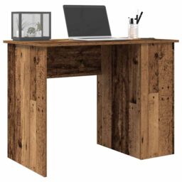 Berkfield Home Desk Old Wood 100x55x75 cm Engineered Wood in Brown - Size: 100 x 55 x 75 cm - thumbnail 1