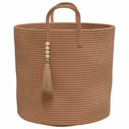 Berkfield Home Storage Basket Brown √ò40x35 cm Cotton - Size: 40x35 cm - thumbnail 5
