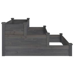 Berkfield Home Garden Raised Bed Grey 120x120x56 cm Solid Wood Fir - Size: 120 x 120 x 56 cm - thumbnail 5