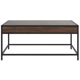 Berkfield Home Decorative Coffee Table with Infinity LED Brown Oak 90x50x41 cm - Size: 90 x 50 x 41 cm - thumbnail 6