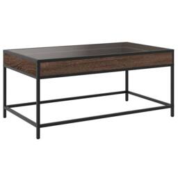 Berkfield Home Decorative Coffee Table with Infinity LED Brown Oak 90x50x41 cm - Size: 90 x 50 x 41 cm - thumbnail 8