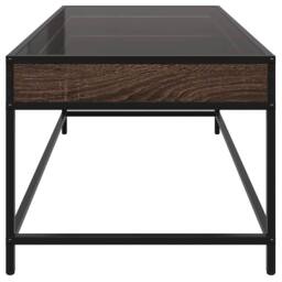 Berkfield Home Decorative Coffee Table with Infinity LED Brown Oak 90x50x41 cm - Size: 90 x 50 x 41 cm - thumbnail 7