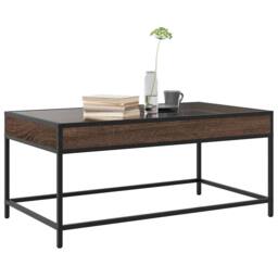 Berkfield Home Decorative Coffee Table with Infinity LED Brown Oak 90x50x41 cm - Size: 90 x 50 x 41 cm - thumbnail 5