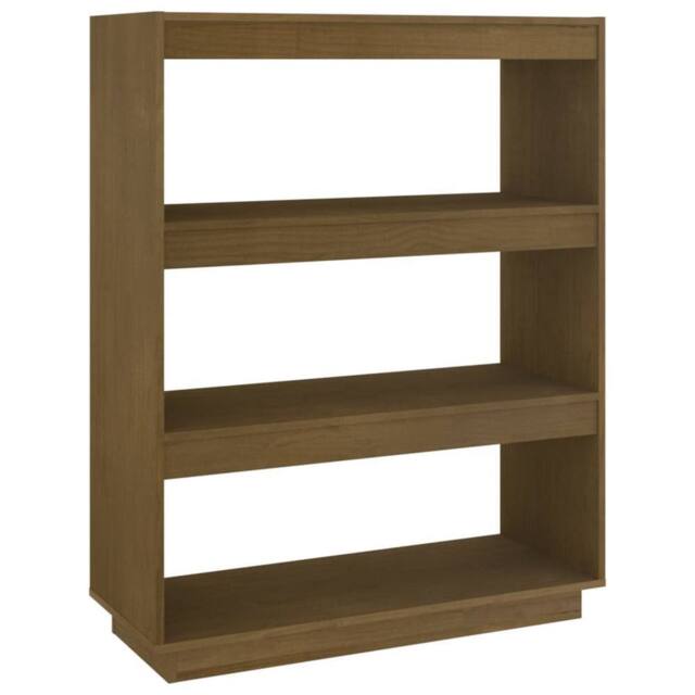 Berkfield Home Book Cabinet/Room Divider Honey Brown 80x35x103 cm Solid Pinewood - Size: 80 x 35 x 103 cm - image 1