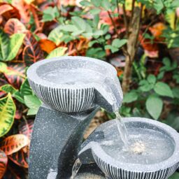 Living and Home Solar Powered Outdoor Water Fountain Rockery Decoration in Natural - thumbnail 9