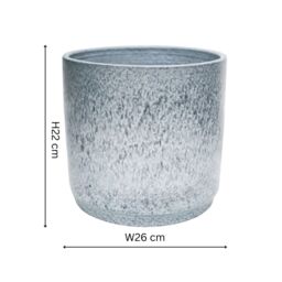 Ivyline Wesley Marble Blue Planter H22cm D26cm - thumbnail 4