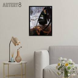 "Artery8 Schwabe Death & Grave Digger Framed Canvas Wall Art Print - Size: W12"" x H16""" - thumbnail 3