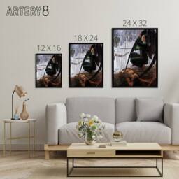 "Artery8 Schwabe Death & Grave Digger Framed Canvas Wall Art Print - Size: W12"" x H16""" - thumbnail 4