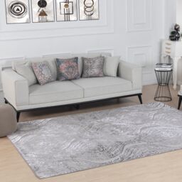 Livabliss Lustro-Vintage Grey Off-White Beige Traditional Boho Living Dining Bedroom Rug in White - Size: 120 cm x 170 cm - thumbnail 8