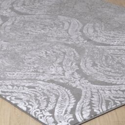 Livabliss Lustro-Vintage Grey Off-White Beige Traditional Boho Living Dining Bedroom Rug in White - Size: 120 cm x 170 cm - thumbnail 6