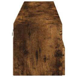 Berkfield Home TV Wall Cabinets 2 pcs Smoked Oak 80x30x30 cm Engineered Wood in Brown - Size: 80 x 30 x 30 cm - thumbnail 9