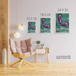 "Artery8 Retrospective Exhibition Poster Kirchner Canvas Wall Art in Blue - Size: W18"" x H24""" - thumbnail 4