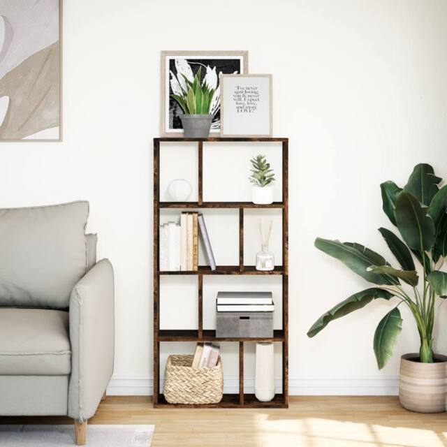 Berkfield Home Durable Bookcase Smoked Oak 60x20x120 cm Engineered Wood in Brown - Size: 60 x 20 x 120 cm - image 1