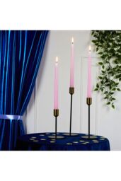 Deco Express Set of 15 Taper Candles in Baby Pink - thumbnail 5
