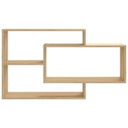 Berkfield Home Wall Shelf Sonoma Oak 104x20x58.5 cm Engineered Wood in Light Oak - thumbnail 4