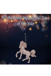 VFM e-Store Christmas Tree Decoration Hanging Unicorn Ornament X 1 13cm Rose Gold - thumbnail 3