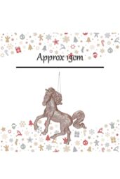 VFM e-Store Christmas Tree Decoration Hanging Unicorn Ornament X 1 13cm Rose Gold - thumbnail 2