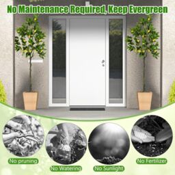Gymax Artificial Lemon Tree 160 CM Greenery Potted Plant With 27 Lemon Fruits in Green - thumbnail 5