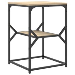 Berkfield Home Side Table Sonoma Oak 41x40x60 cm Engineered Wood in Black - Size: 41 x 40 x 60 cm - thumbnail 5