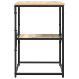 Berkfield Home Side Table Sonoma Oak 41x40x60 cm Engineered Wood in Black - Size: 41 x 40 x 60 cm - thumbnail 7