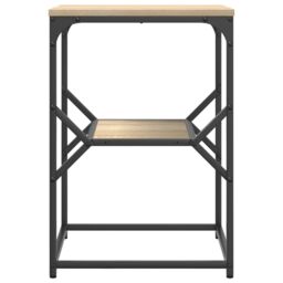 Berkfield Home Side Table Sonoma Oak 41x40x60 cm Engineered Wood in Black - Size: 41 x 40 x 60 cm - thumbnail 6