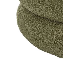 Wyld and Coco Bouclé Round Pouffe Green - One Size - thumbnail 6