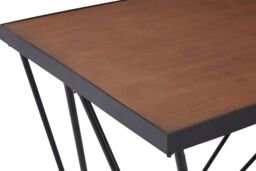 Orsina Rectangular Console Table, Metal & Wood Console Table, Industrial Console Table, Wood Top Console Table in Black - thumbnail 4