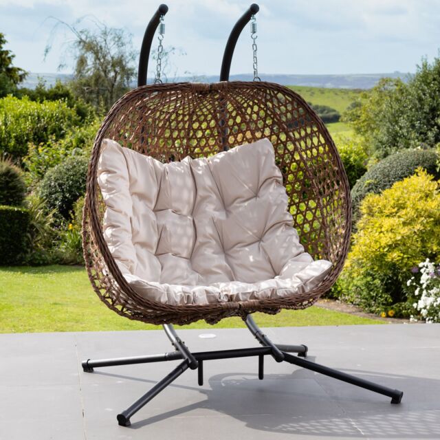 Artemis Home Beauchamp Swinging Double Garden Seat in Cream - image 1