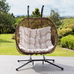 Artemis Home Beauchamp Swinging Double Garden Seat in Cream - thumbnail 2