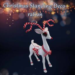 VFM e-Store Christmas Reindeer Decoration 60cm x 16cm White X 1 - Size: 60 cm x 16 cm - thumbnail 3