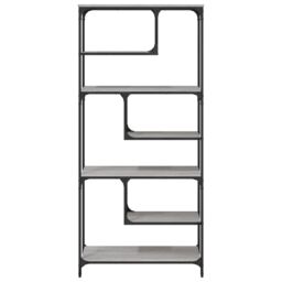 Berkfield Home Bookcase Grey Sonoma 81x36x176 cm Engineered Wood - Size: 81 x 36 x 176 cm - thumbnail 5