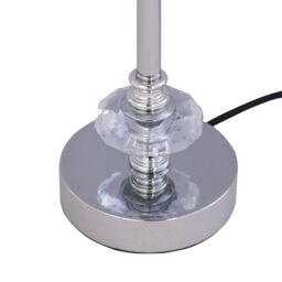 First Choice Lighting Chrome Jewelled Table Lamp with Burgundy Fern Shade in Silver - thumbnail 4