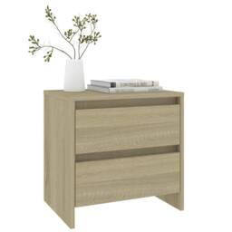 Berkfield Home Bedside Cabinet Sonoma Oak 45x34.5x44.5 cm Engineered Wood in Brown - thumbnail 6