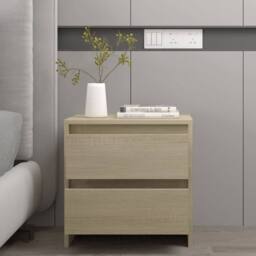 Berkfield Home Bedside Cabinet Sonoma Oak 45x34.5x44.5 cm Engineered Wood in Brown - thumbnail 2