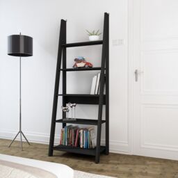 Lemon Pavilion Furniture Tiva Ladder Bookcase - MDF - L38.6 x W64 x H175.4 cm - Black - Size: 1 Pack - thumbnail 3