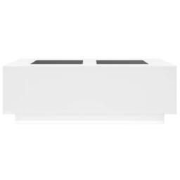 Berkfield Home Durable Coffee Table with Infinity LED White 116x69x40 cm - Size: 116 x 69 x 40 cm - thumbnail 6