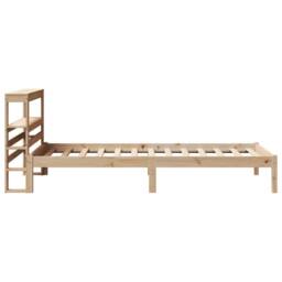 Berkfield Home Beautiful Bed Frame without Mattress 90x190 cm Single Solid Wood Pine in Natural - thumbnail 5