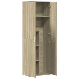 Berkfield Home Highboard Sonoma Oak 60x35x180 cm Engineered Wood in Light Oak - Size: 60 x 35 x 180 cm - thumbnail 6