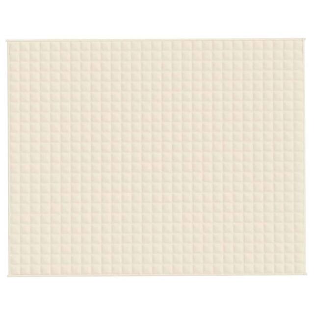 Berkfield Home Soft Weighted Blanket Light Cream 235x290 cm 15 kg Fabric - image 1