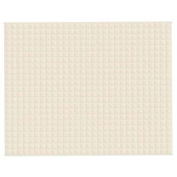 Berkfield Home Soft Weighted Blanket Light Cream 235x290 cm 15 kg Fabric - thumbnail 1