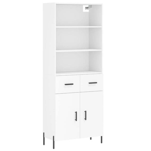 Berkfield Home Highboard White 69.5x34x180 cm Engineered Wood - image 1