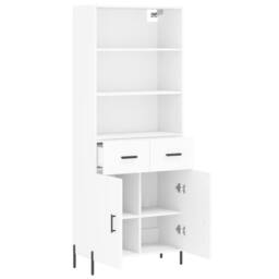 Berkfield Home Highboard White 69.5x34x180 cm Engineered Wood - thumbnail 4