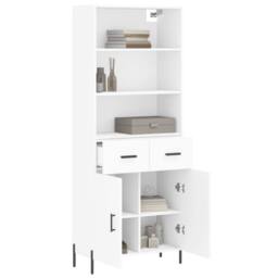 Berkfield Home Highboard White 69.5x34x180 cm Engineered Wood - thumbnail 3