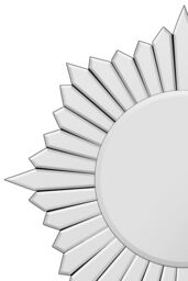 MirrorOutlet Sunburst All Glass Modern Design Round Mirror 80 x 80 CM in Silver - Size: 1 Pack - thumbnail 5