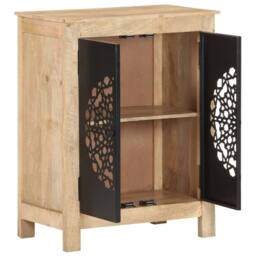 Berkfield Home Sideboard 60x35x75 cm Solid Mango Wood in Brown - Size: 60 x 35 x 75 cm - thumbnail 3